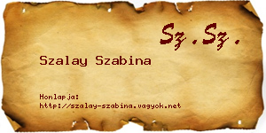 Szalay Szabina névjegykártya