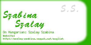 szabina szalay business card